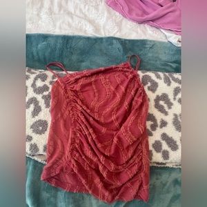 burnt red/orange free people tank